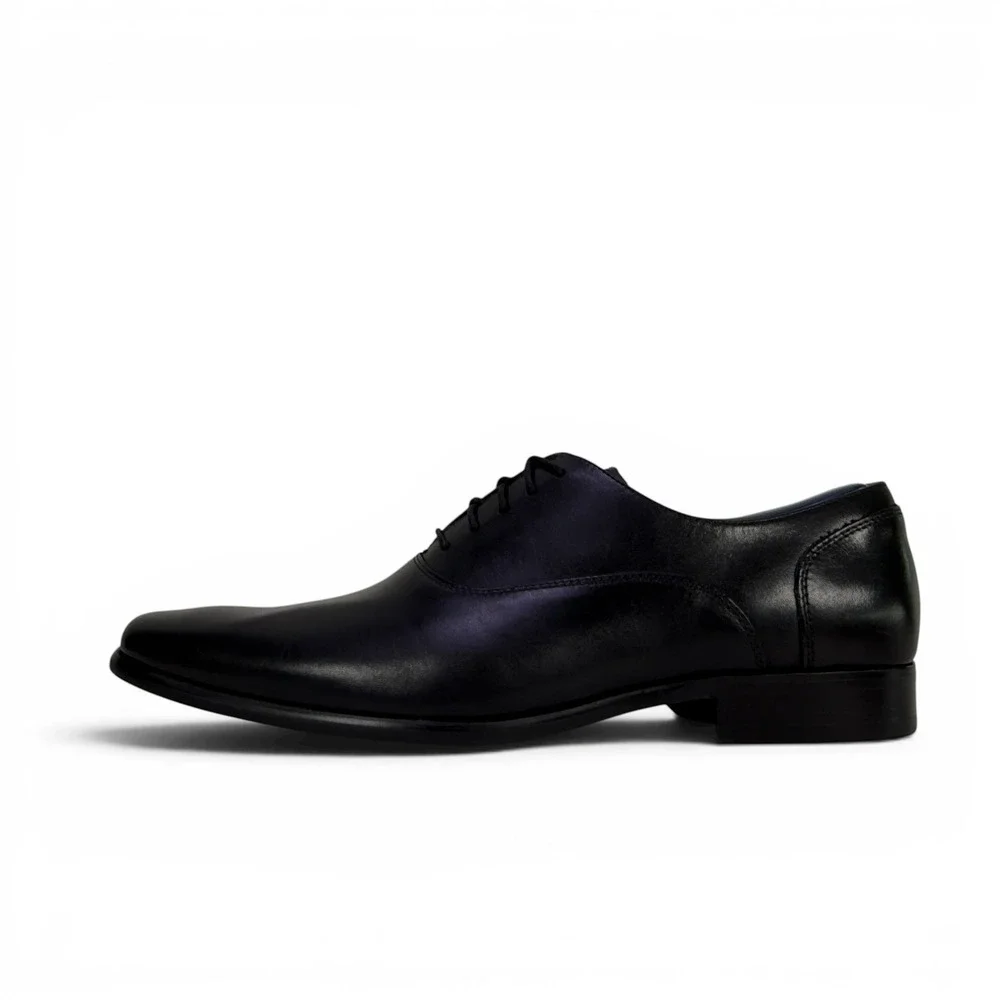 Florsheim Postino Oxford Plain Toe Bal Mens 10 D Black Leather Dress Shoes 15195